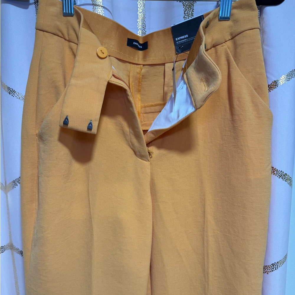 Yellow/mango wide leg trousers